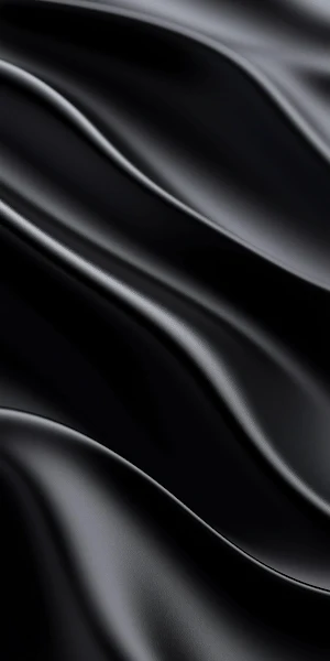Smooth Black Satin Waves 2K iPhone Wallpaper Background