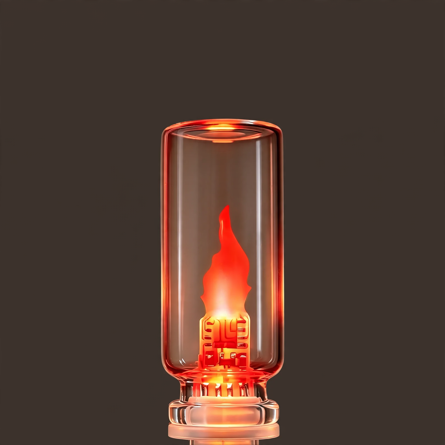 LED-Flammenlicht, USB-Anschluss, Glas und ABS