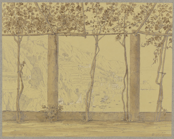 Blick auf Amalfi vom Kloster S Francesco aus 1851