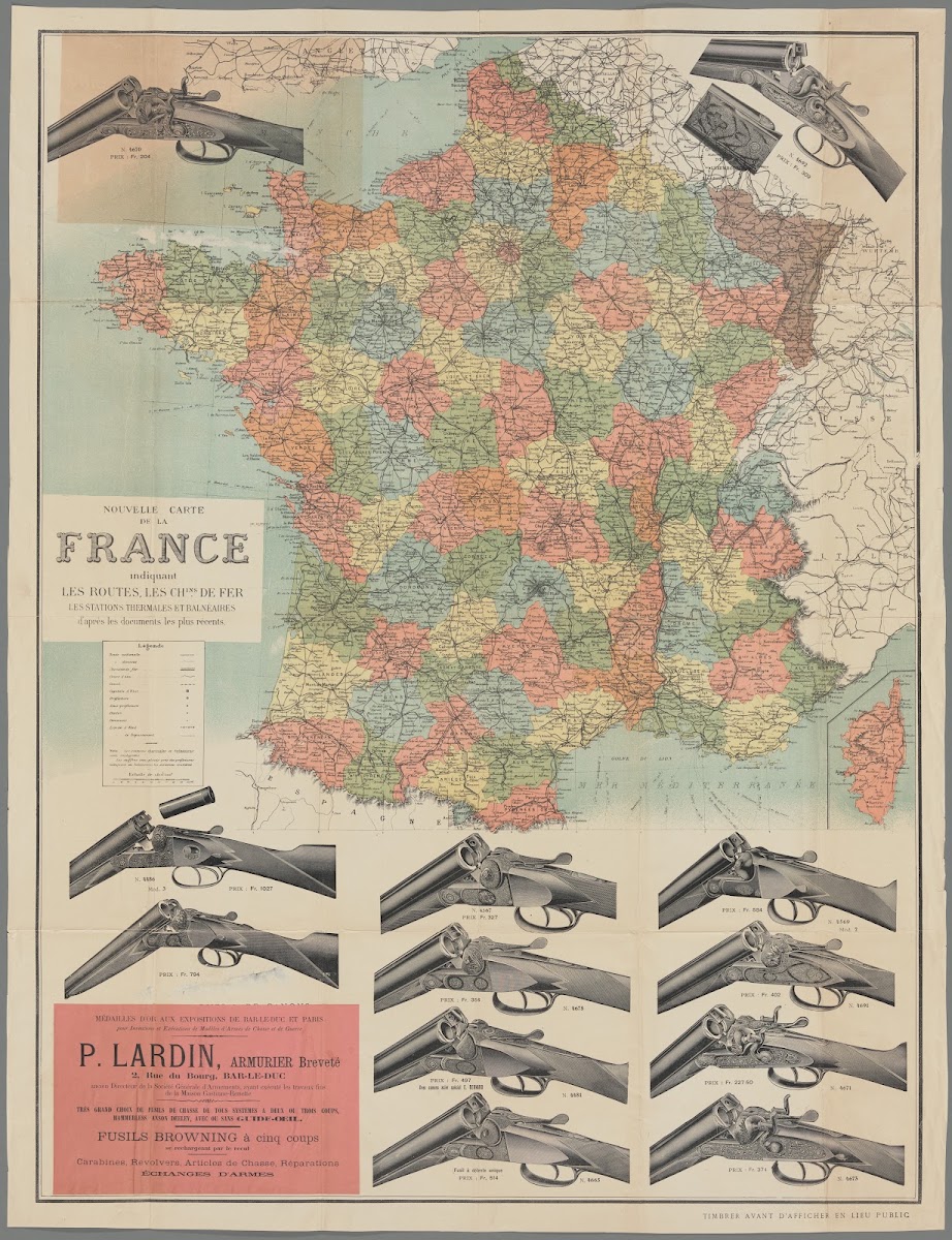 Shotgun Map Of France 1896