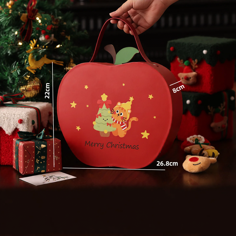 Christmas Advent Calendar Gift Box, 24 Compartments, Fabric