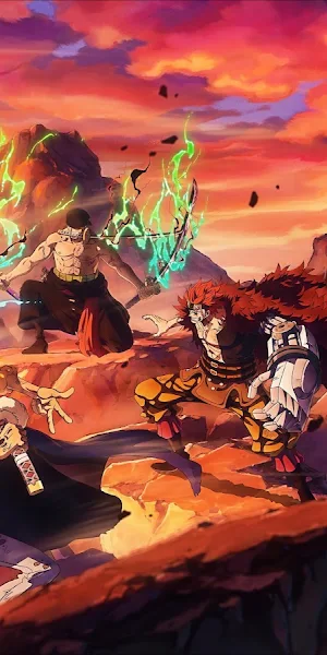 One Piece, Anime, Luffy, Zoro 5K Wallpaper Background