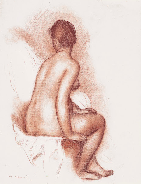 Femme assise Baigneuse assise vue de dos circa 1885 1887
