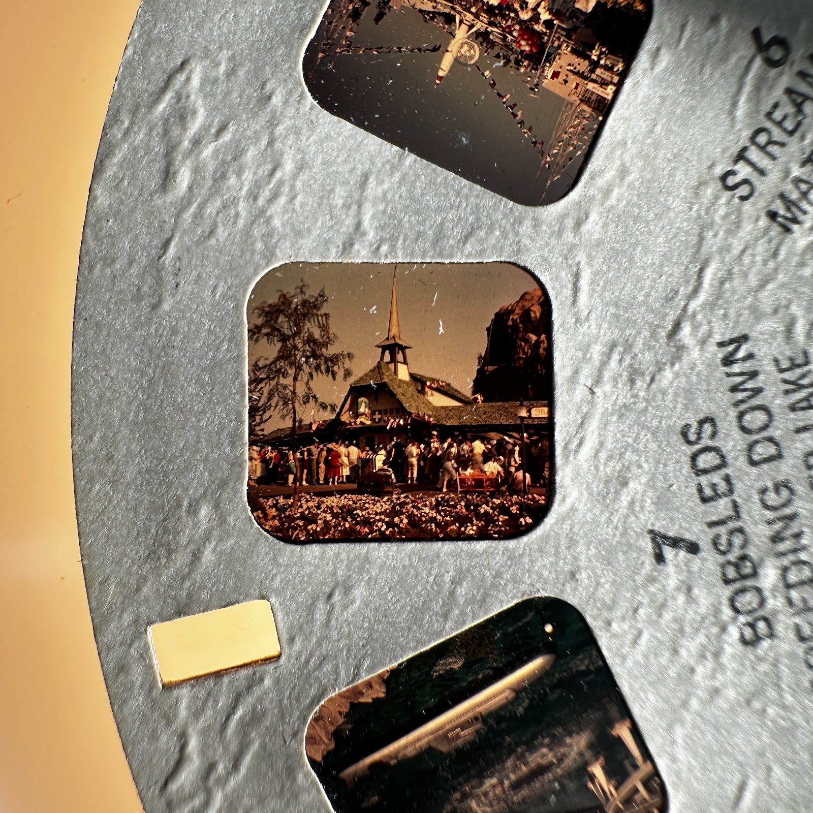Sawyer's Inc. View-Master reel showing Disneyland Tomorrowland and Matterhorn Bobsleds attractions, circa 1959–1965