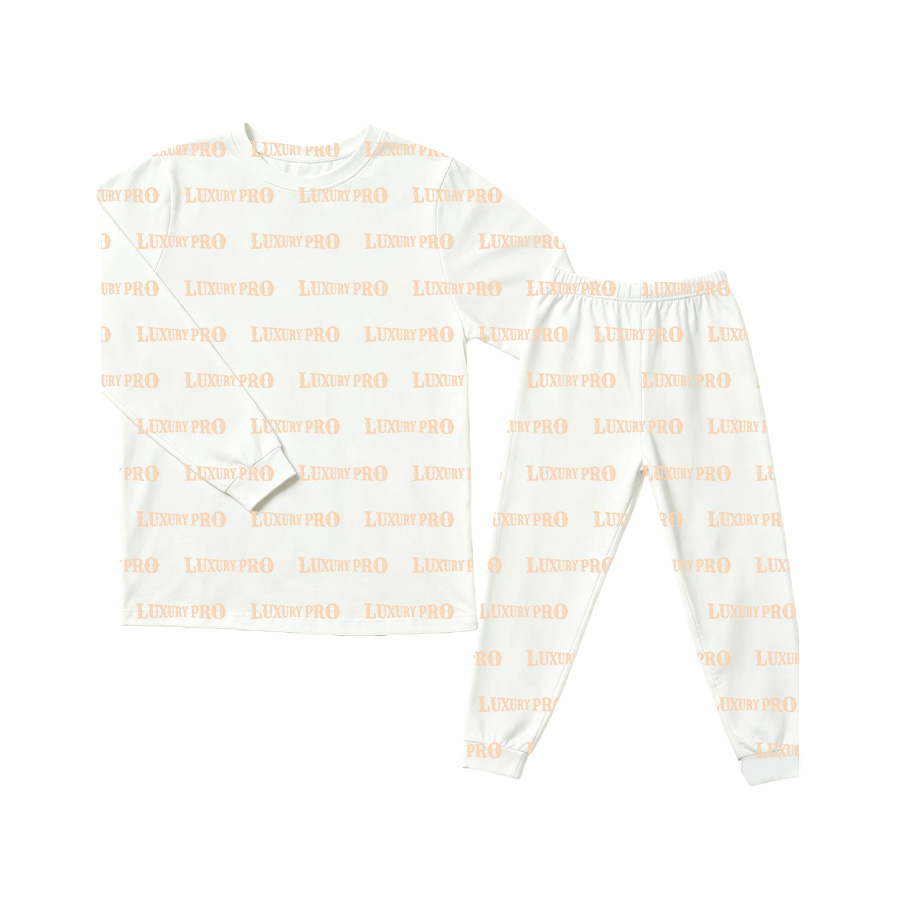 AOP Long sleeved sweatpants pajama set-TRBCXWKSYTZ