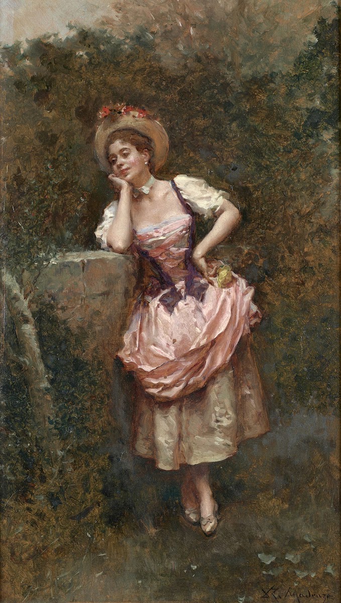 Elégante à la robe rose