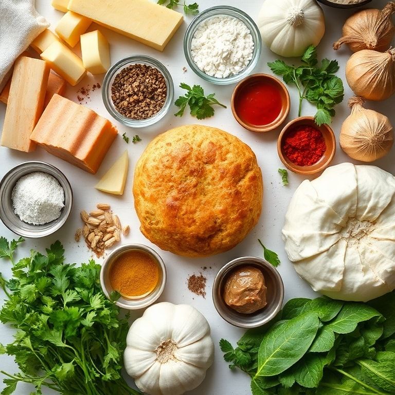 Ingredients for Easy Cheesy Garlic Cruffins Recipe Perfect for Breakfast: Quick, Melty Breakfast Treat