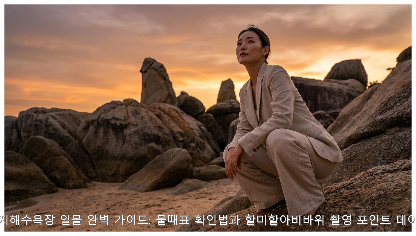 태안 꽃지해수욕장 일몰 완벽 가이드: 물때표 확인법과 할미할아비바위 촬영 포인트 데이터 분석 핵심 안내 및 분석 인포그래픽 (4)