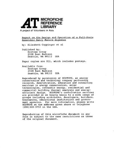 Design Operation Of Full-Scale Anaerobic Dairy Manure Digester 1979