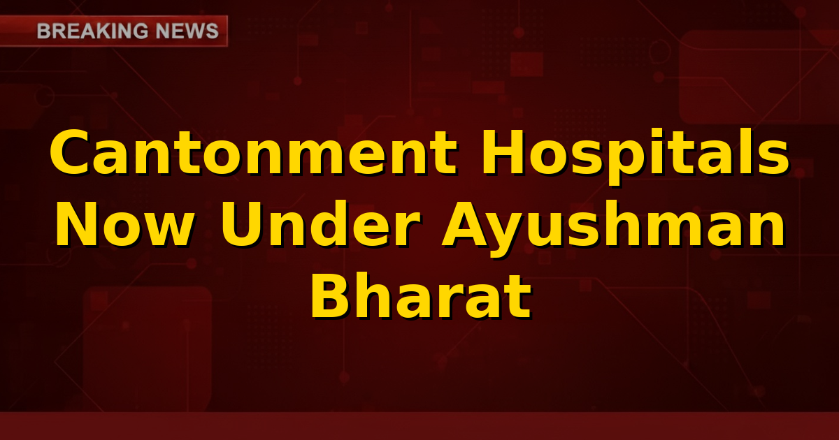 An Ayushman Bharat card being presented at a hospital, symbolizing healthcare access for residents in Uttar Pradesh cantonments.