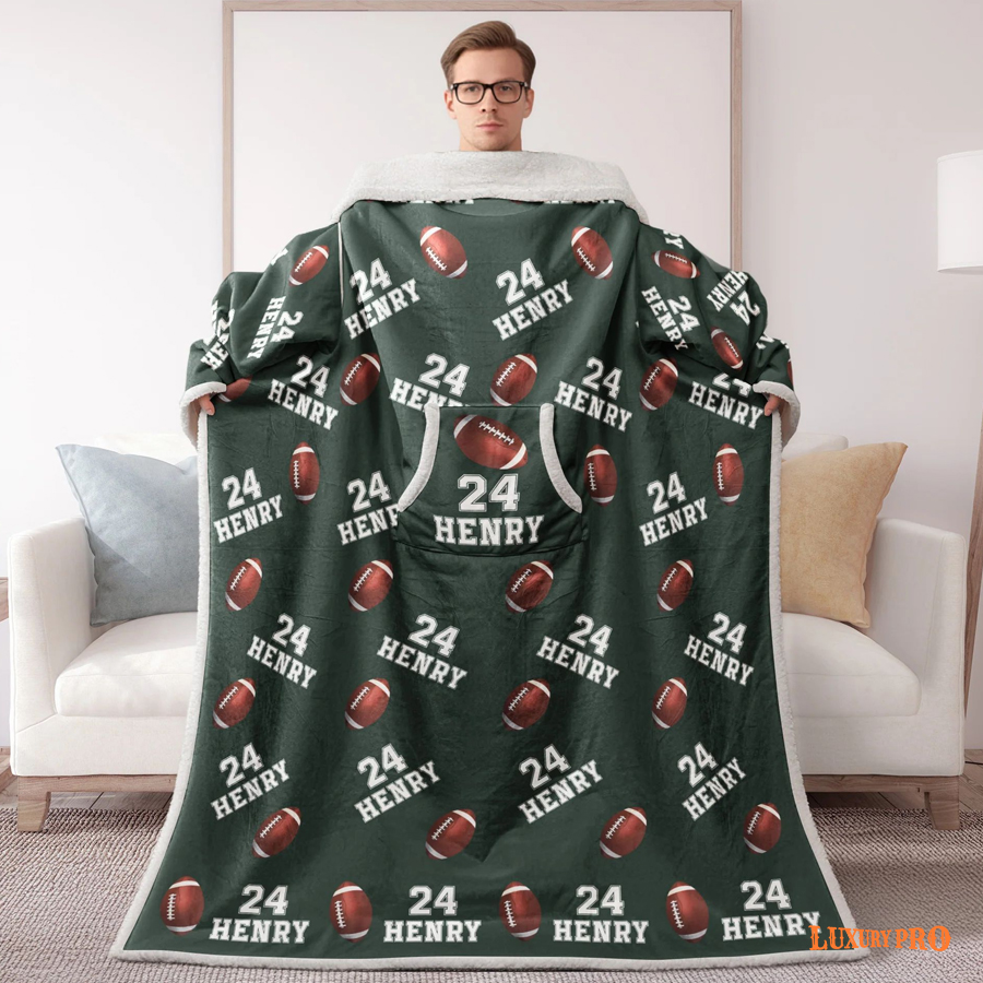 Composite Thick Fleece Wearable Blanket