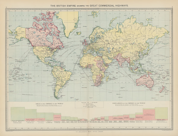 The British Empire Showing the Great Commercial Highways 1908