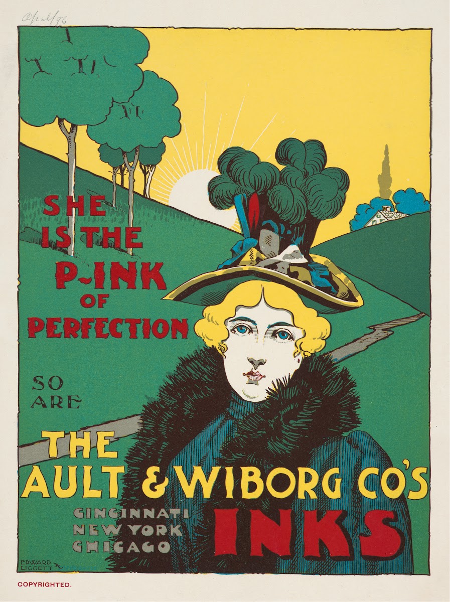 She Is The Pink Of Perfection So Are The Ault And Wiborg Cos Inks 1896
