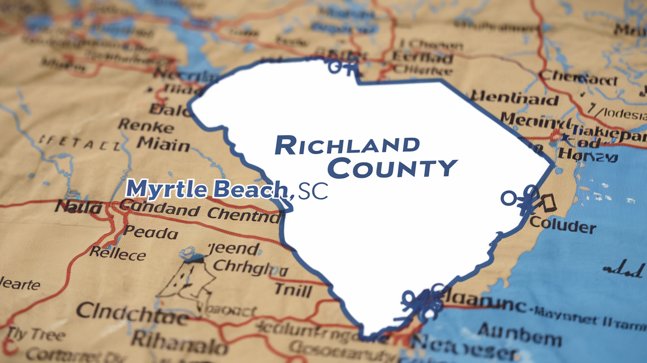 Distance and Travel Tips: Myrtle Beach to Richland County, SC