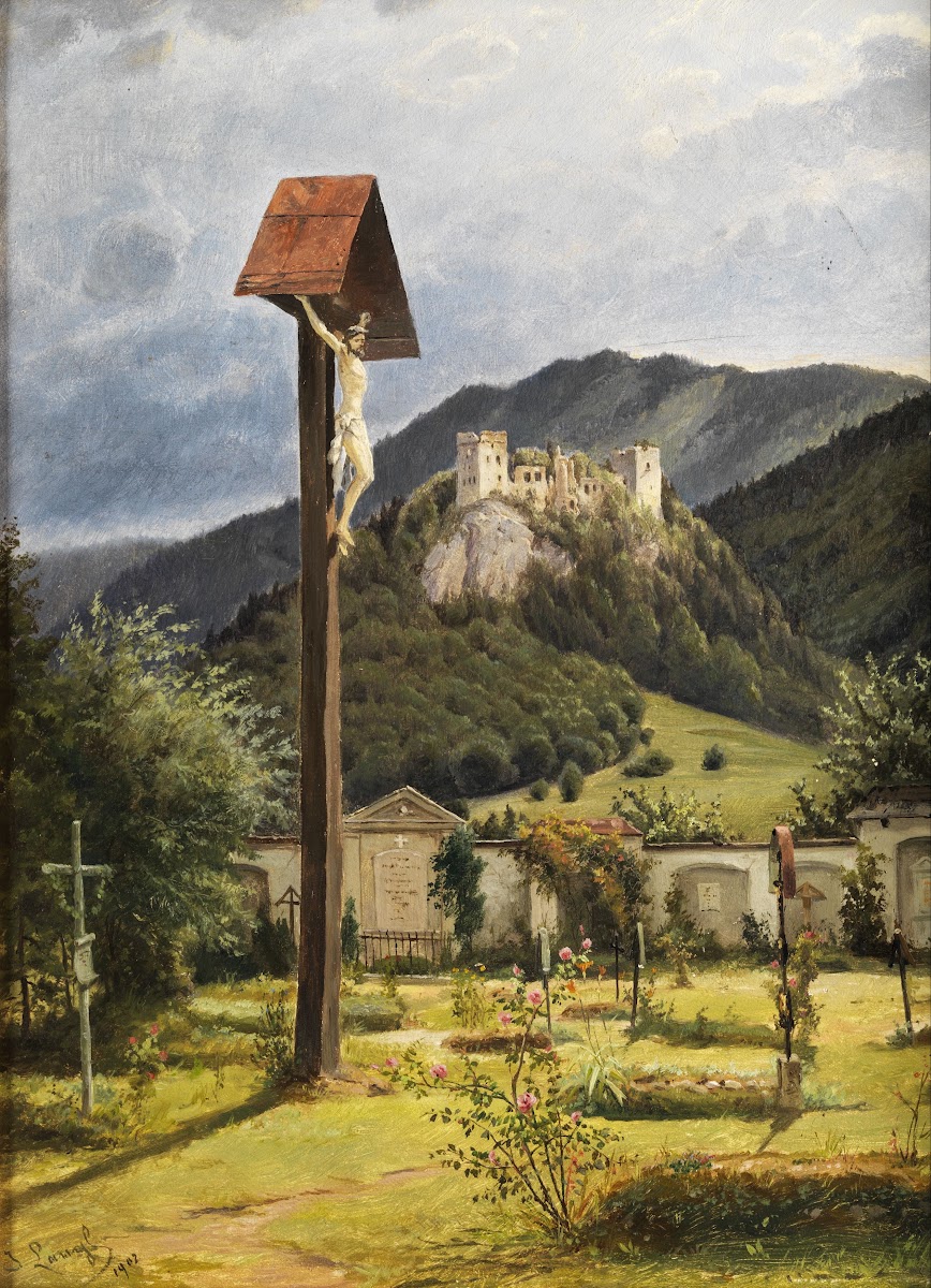 Blick über den St Galler Friedhof 1902