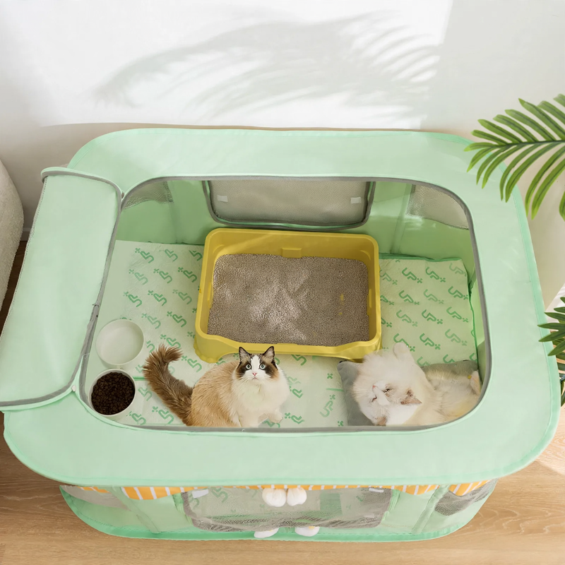 Cat nest with whelping box and ventilation