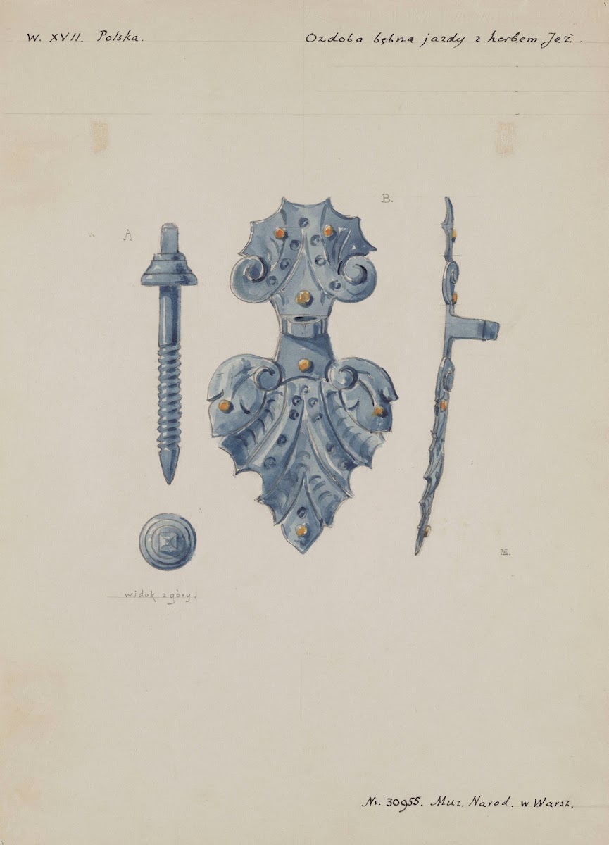 Ornament of the Cavalry Kettle Drum with the Jeż Coat of Arms 1923
