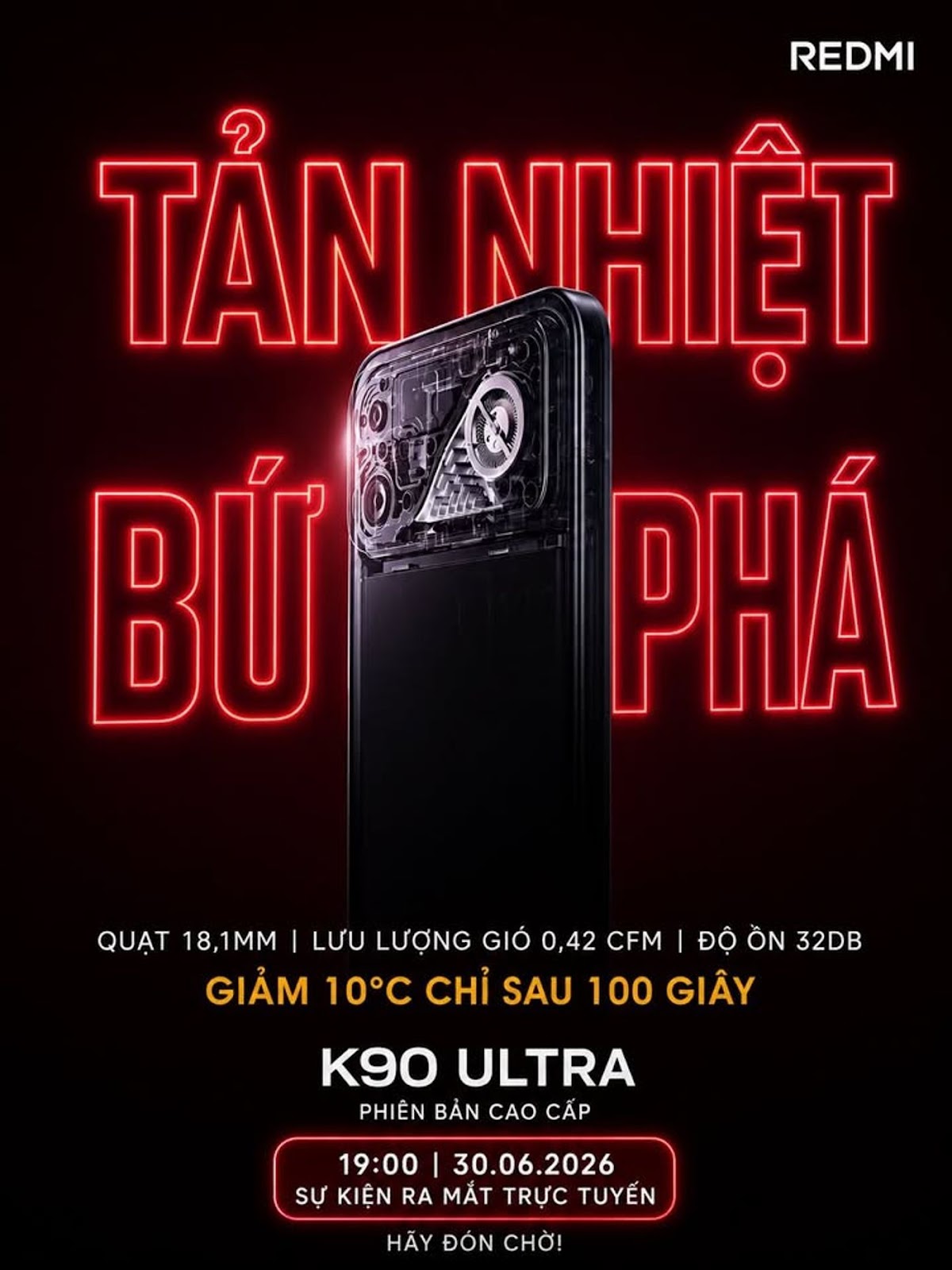 REDMI K90 Ultra เปิดตัวพร้อมพัดลมระบายความร้อนในตัว มุ่งหวังที่จะเป็นราชาแห่งการเล่นเกมในกลุ่มระดับไฮเอนด์