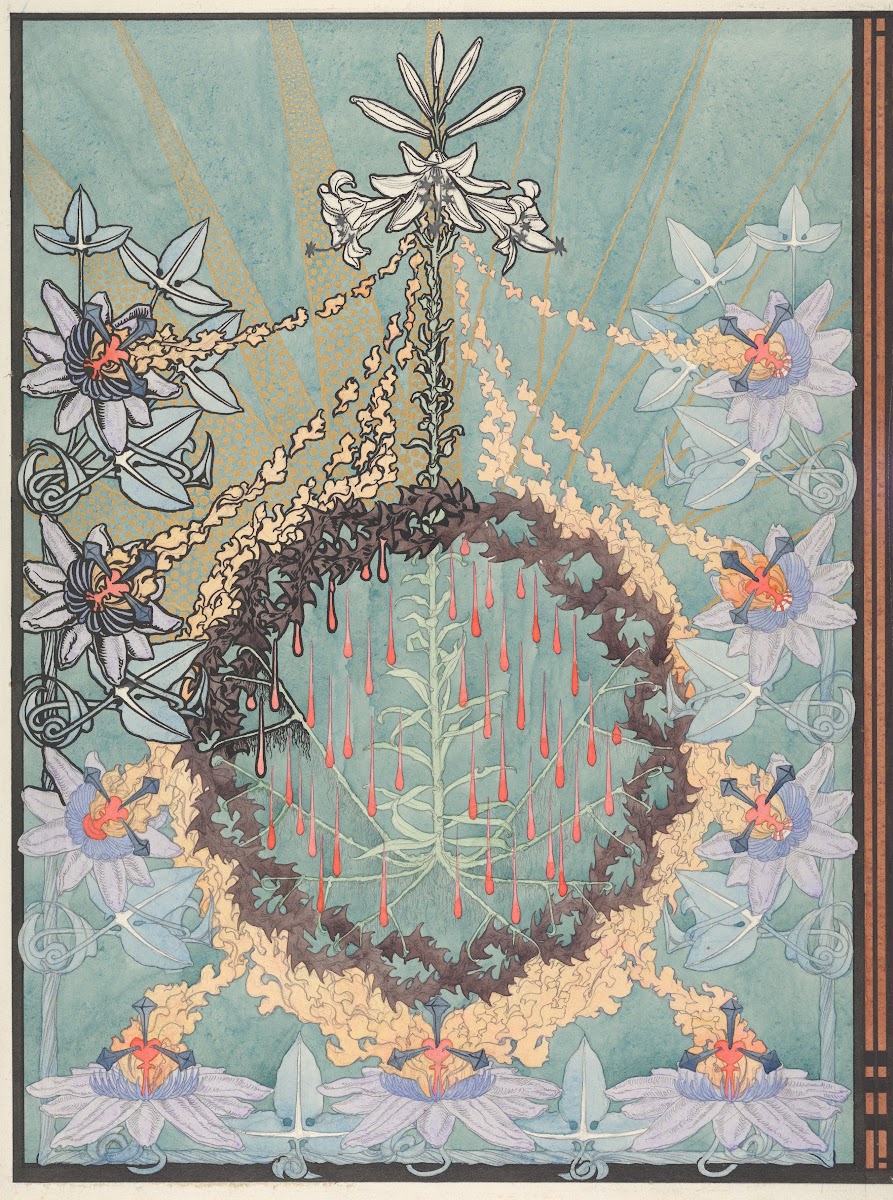 Designs for the Front and Back Cover of LEvangile de Notre Seigneur Jesus Christ