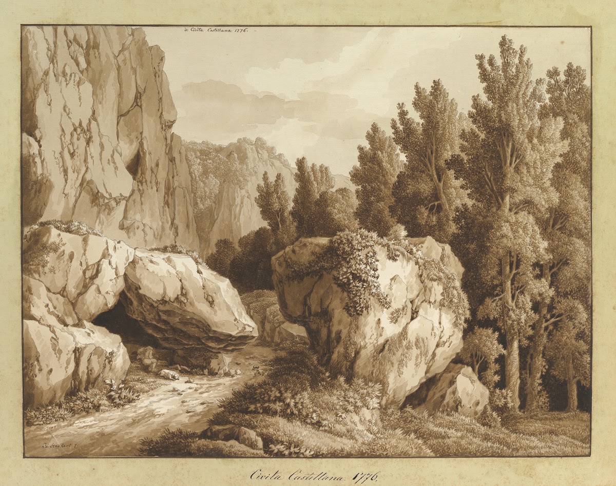 A Rocky Landscape at Civita Castellana 1776