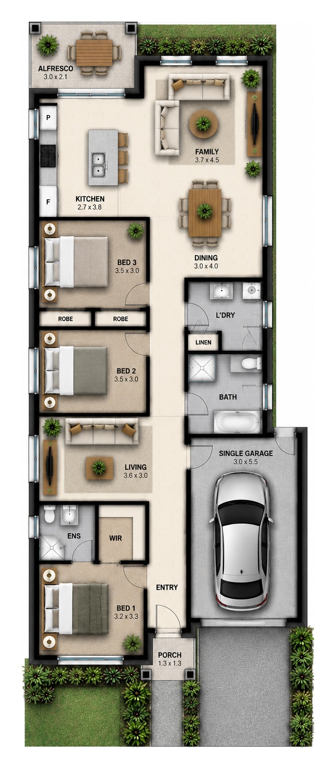 House and Land Investment Property in Millfield, NSW (3.99% Yield) | Aus Investment Properties - Floor Plan 1