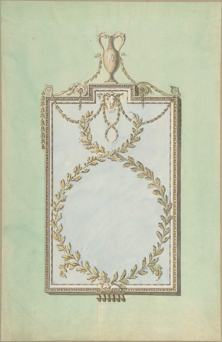 Design for a Mirror Surmounted by a Vase late 18thearly 19th century