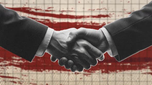 Animated Grunge Handshake With Distressed Background Free Download – Envato Elements