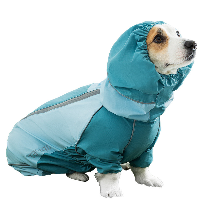 Regenmantel für Hunde, vierbeinig, wasserdicht