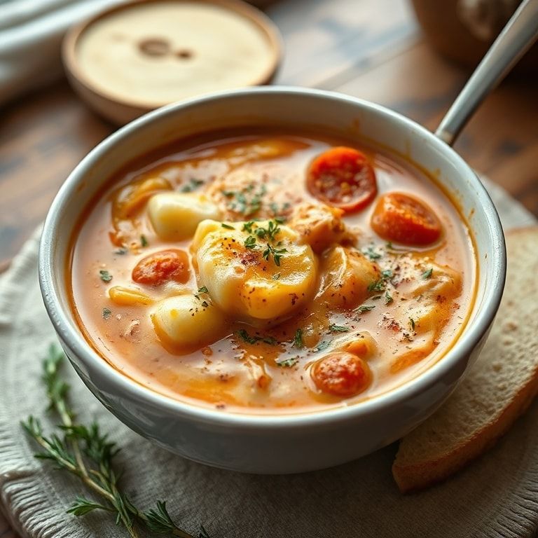 Creamy Potato & Spanish Chorizo Soup – Easy Comforting Dinner