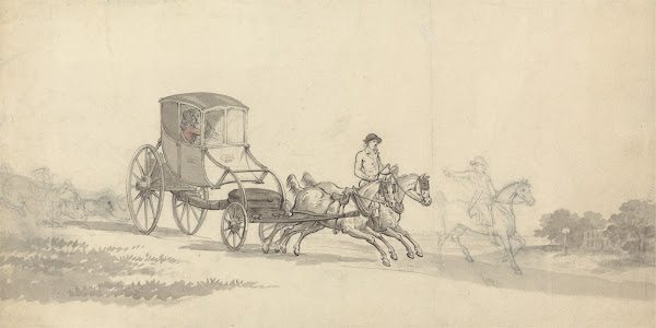 A Chaise and Pair With Post Boy