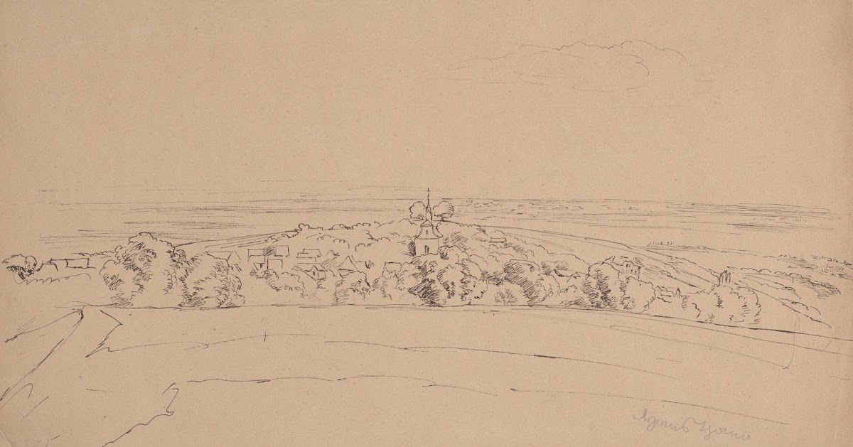 Vast Landscape of the Taunus Valley with a Town 1879