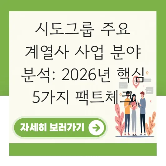 시도그룹 주요 계열사 사업 분야 분석