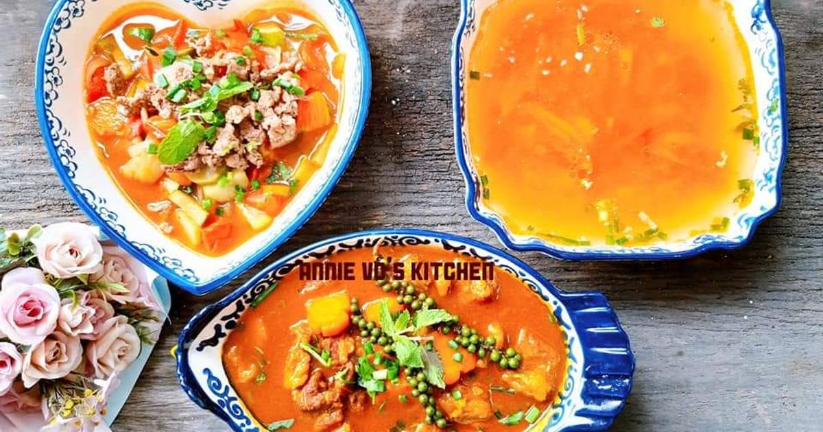 Mâm cơm toàn màu đỏ