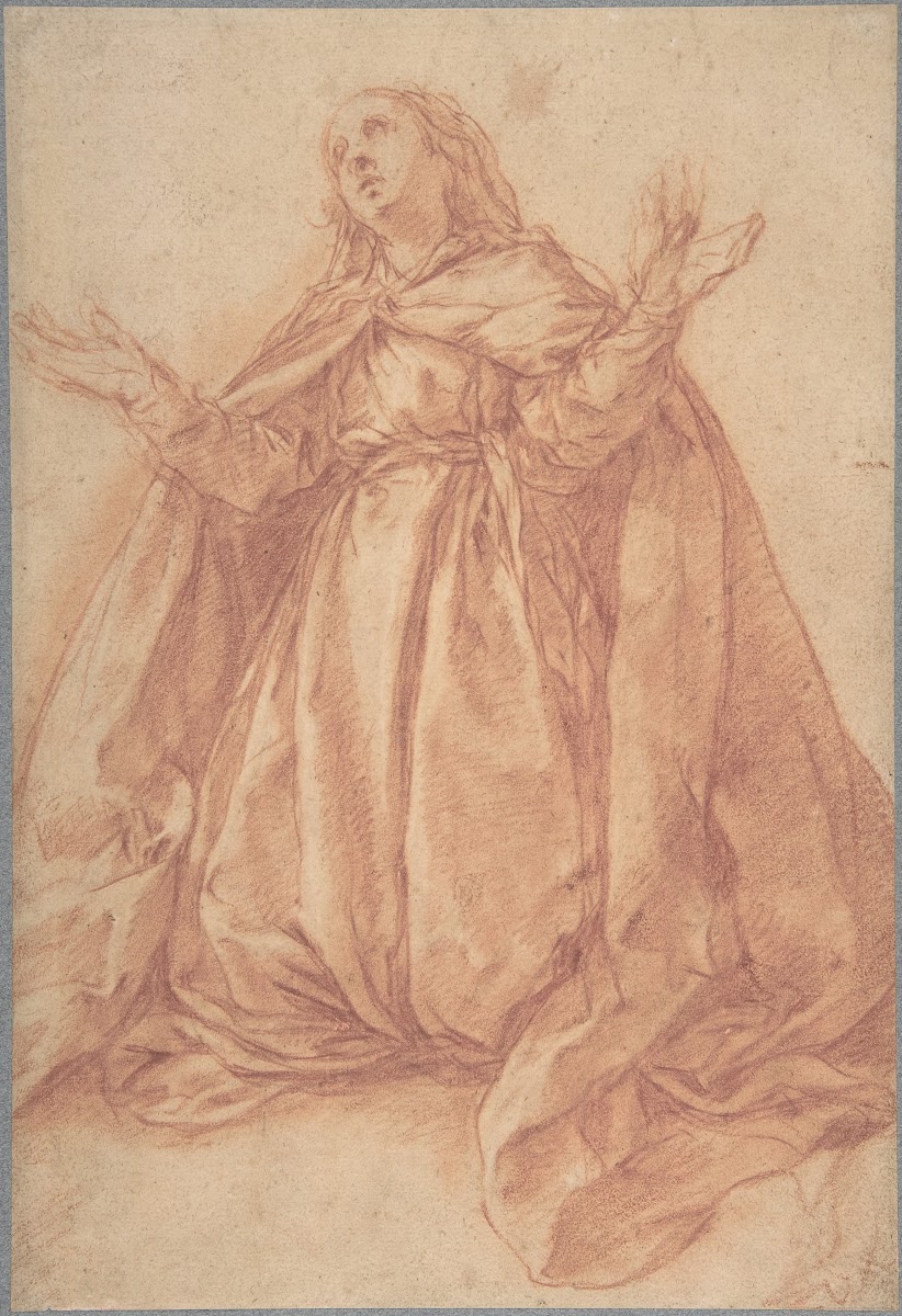 Kneeling Female Figure with Upraised Arms 16th century