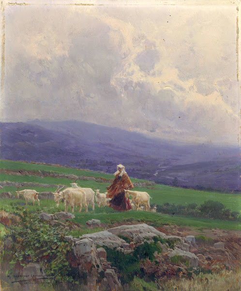 Goats in the Pasture Anticoli Corrado 1904