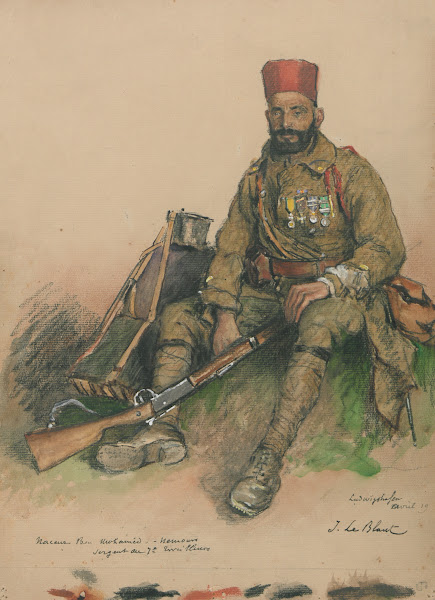 Portrait dun militaire de larmée coloniale 1919