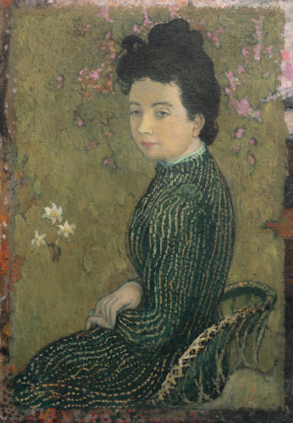 Eva Meurier in a Green Dress 1891