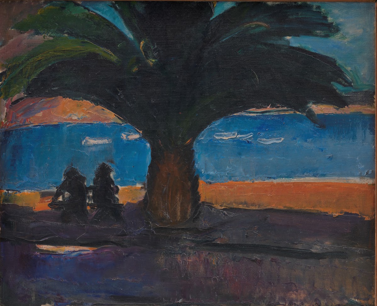 The Thick Palm View from Villefranche 1915