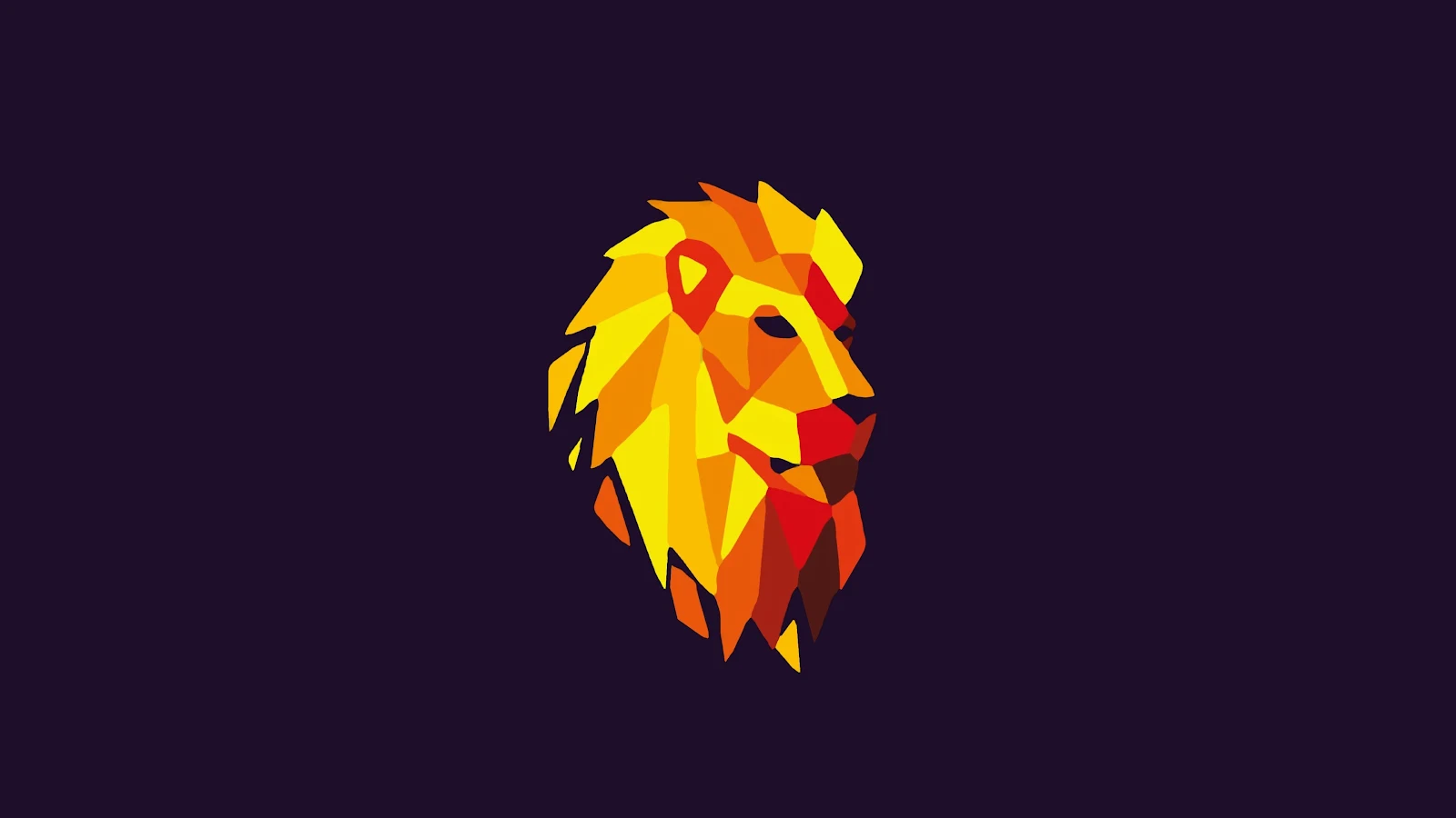 Lion, Simple Background, Abstract, Animals, Purple Background 4K Desktop, iPhone Wallpaper Background