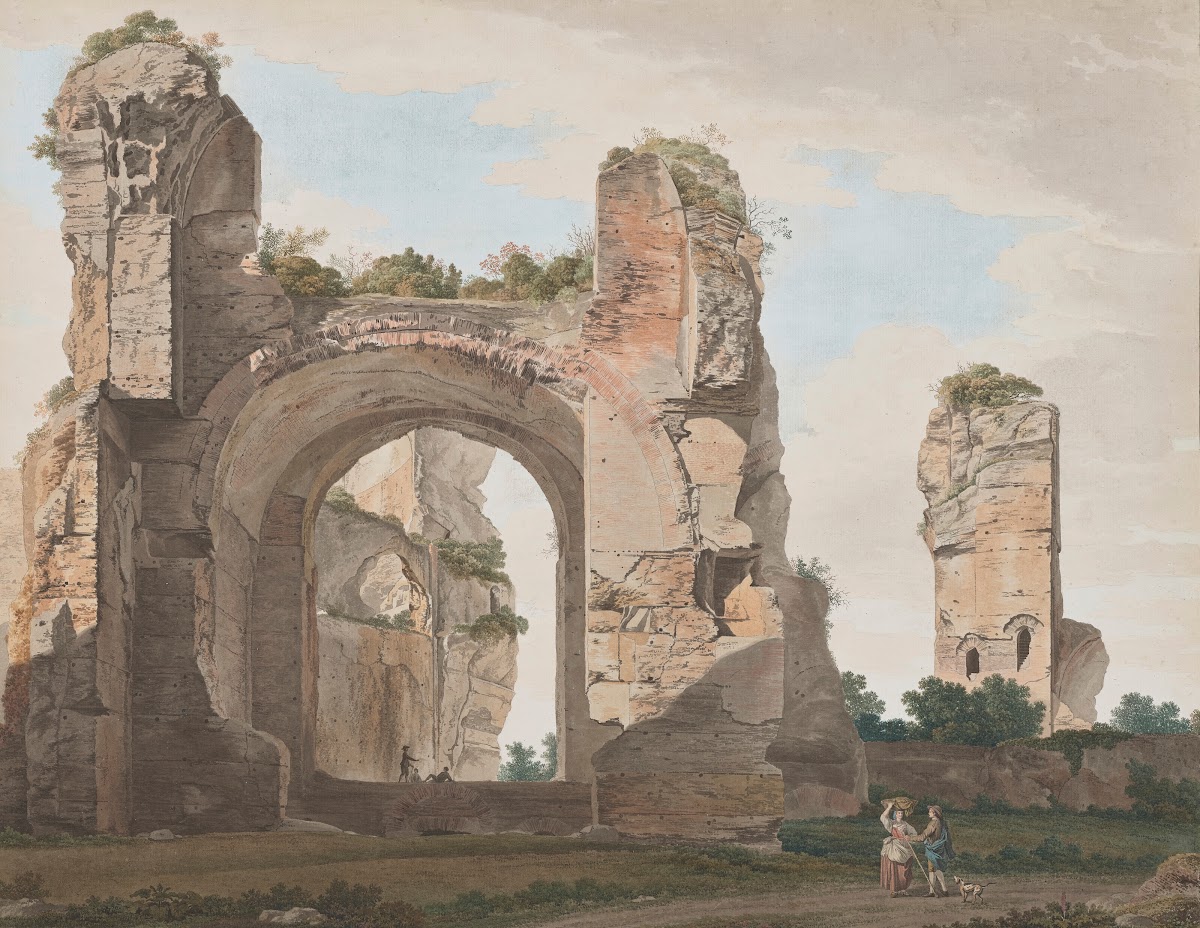A view of the ruins of the Baths of Caracalla