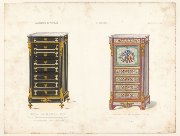 Chiffonnier Louis XVI à Filets  Chiffonnier Louis XVI marqueterie 1832   1904