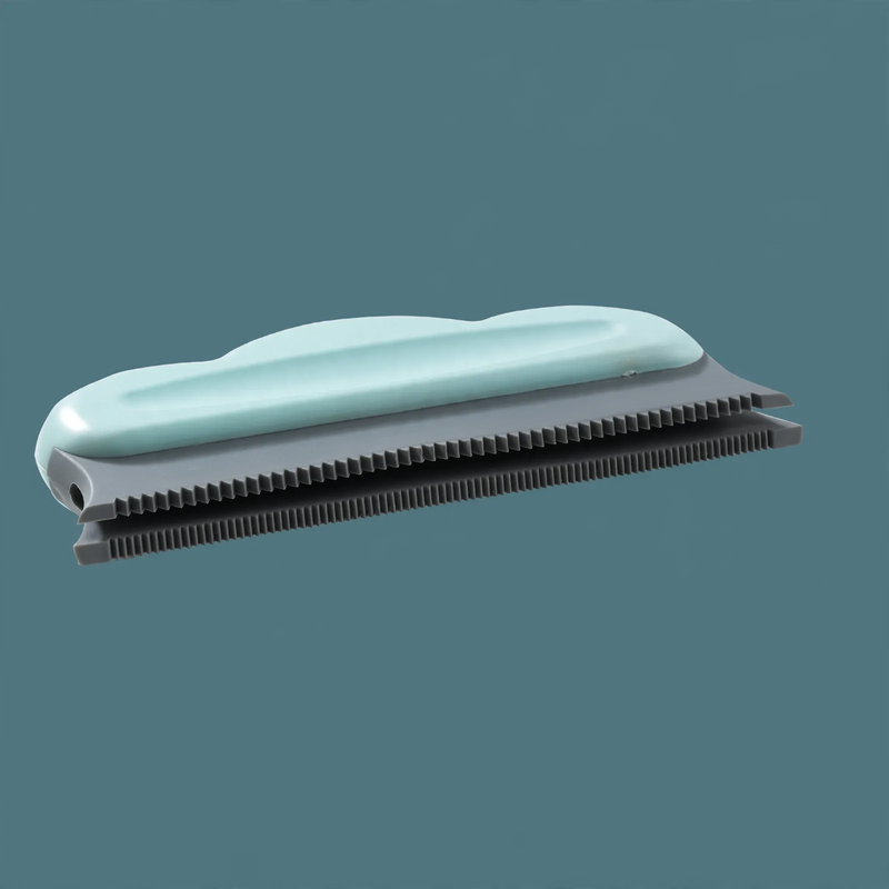 Cat brush with saw blade structure, curved brush