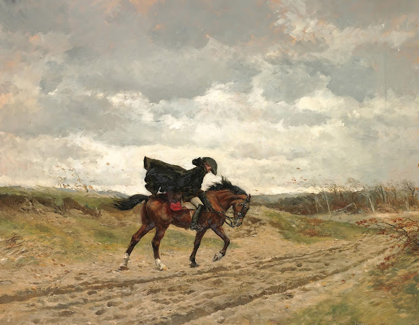 Le Voyageur Le Marechal Ney A Cheval Luttant Contre Le Vent 1886