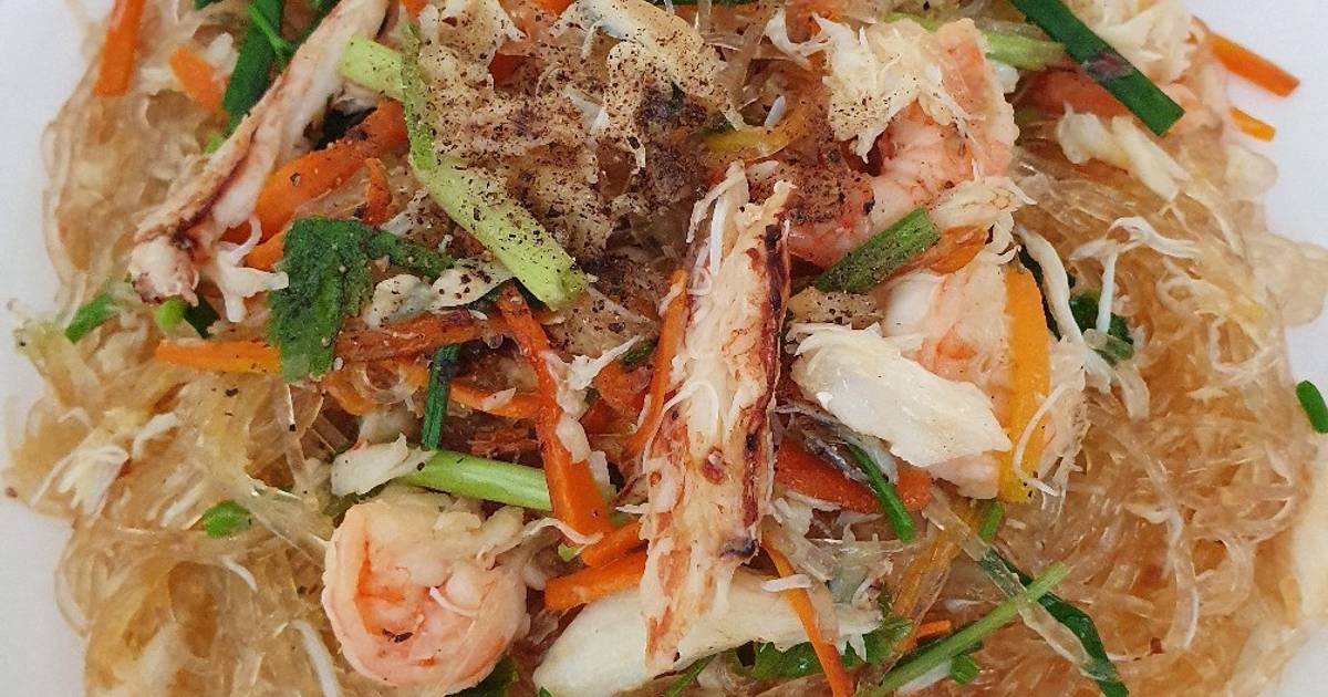 Miến xào tôm ghẹ