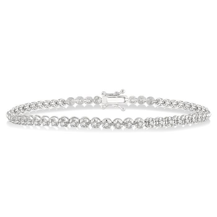 Illusion Diamond Tennis Bracelet