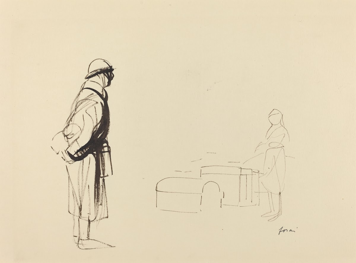 Poilu and Nurse c 1914 1919