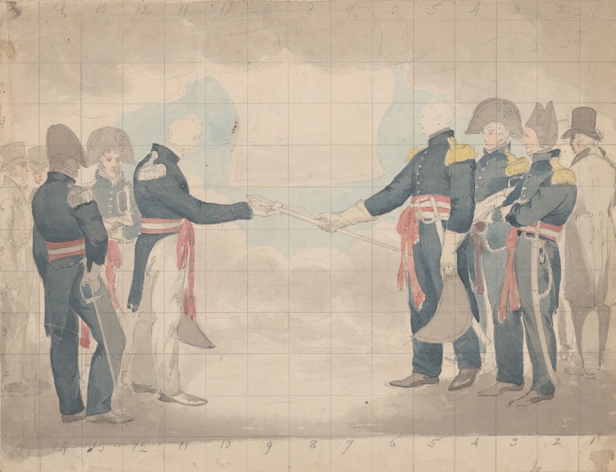 Ceremonial surrender scene 1809 1844