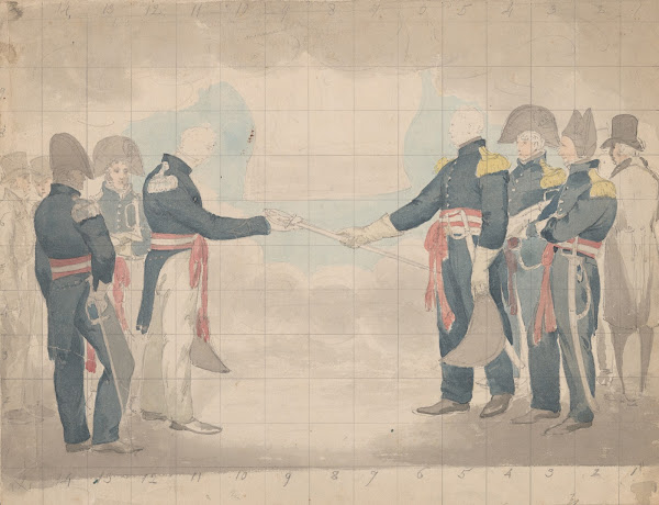 Ceremonial surrender scene 1809 1844