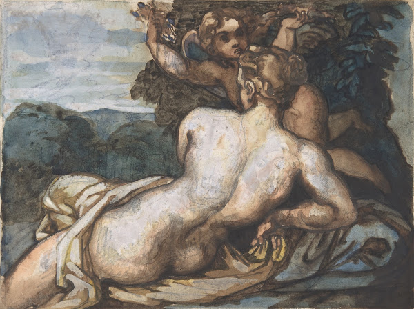 Venus and Cupid in a Landscape after Annibale Carracci 181617
