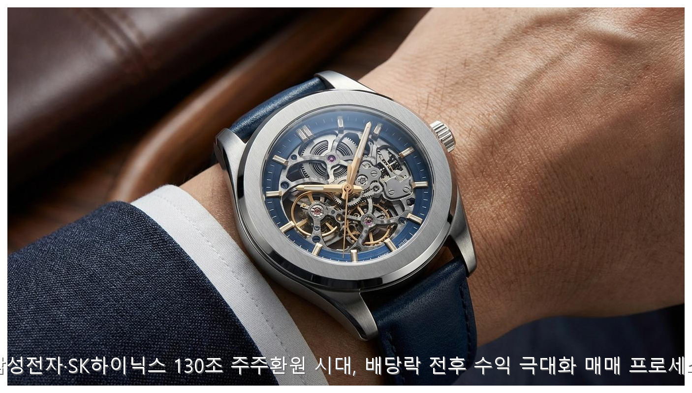삼성전자·SK하이닉스 130조 주주환원 시대, 배당락 전후 수익 극대화 매매 프로세스 핵심 안내 및 분석 인포그래픽 (5)